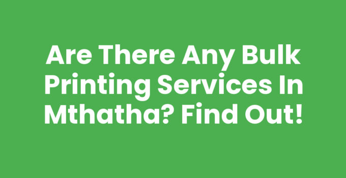 Bulk printing services in Mthatha offering high-quality printing solutions
