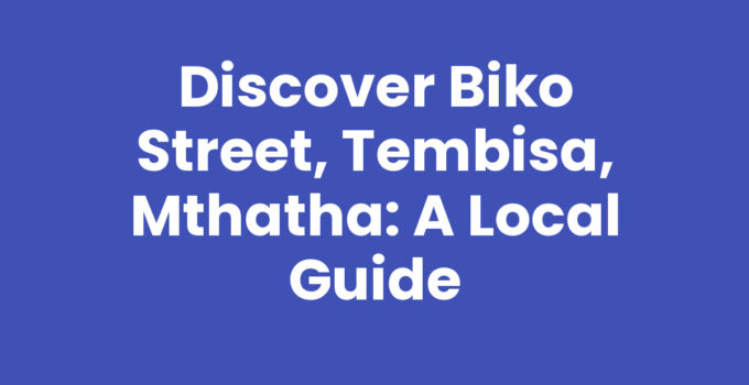 Biko Street, Tembisa, Mthatha, showcasing local culture and vibrancy