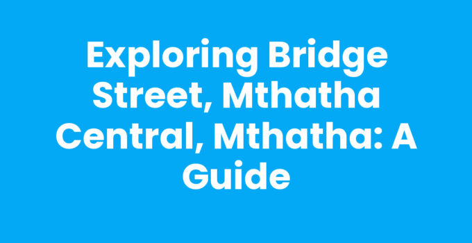 Bridge Street, Mthatha Central, Mthatha with shops and cultural attractions