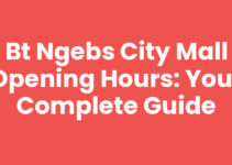 Bt Ngebs City Mall Opening Hours: Your Complete Guide