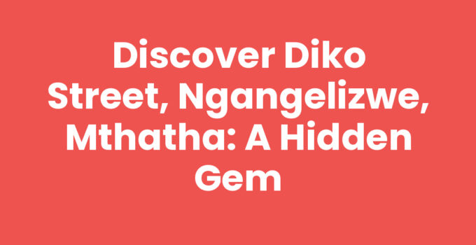 A vibrant view of Diko Street, Ngangelizwe, Mthatha showcasing local culture and community.
