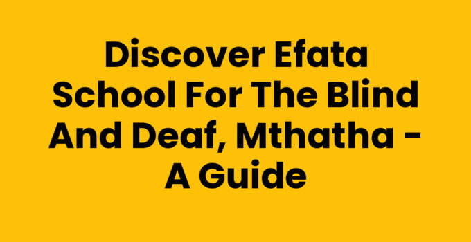 Students learning at Efata School For The Blind And Deaf, Mthatha