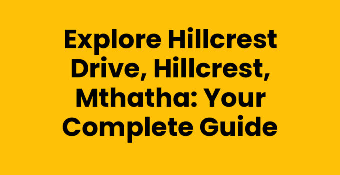 Scenic view of Hillcrest Drive, Hillcrest, Mthatha