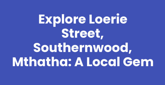 Vibrant scene of Loerie Street, Southernwood, Mthatha with local shops and community activity