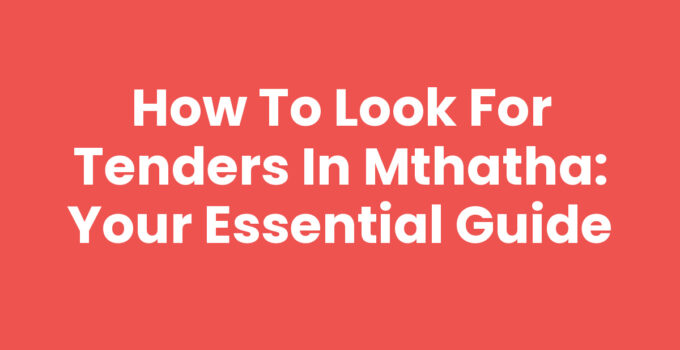 A business professional looking for tenders in Mthatha