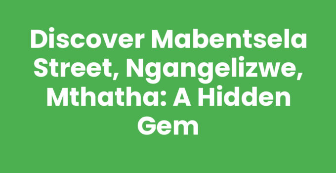 Mabentsela Street in Ngangelizwe, Mthatha, showcasing local culture and community life.