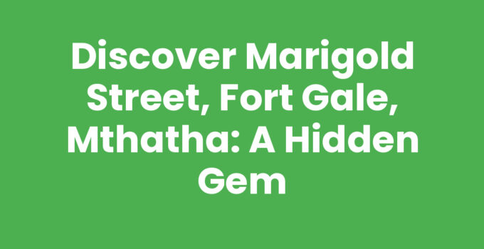 Scenic view of Marigold Street, Fort Gale, Mthatha showcasing vibrant culture.