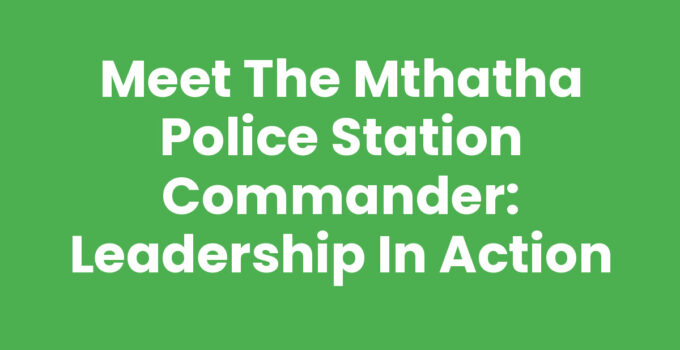 Mthatha Police Station Commander engaging with the community and staff.