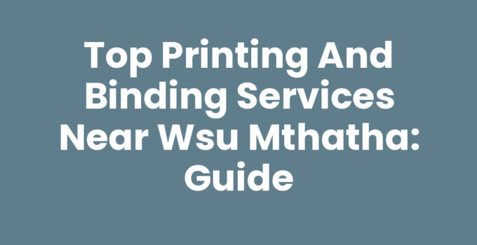 Printing And Binding Services Near Wsu Mthatha