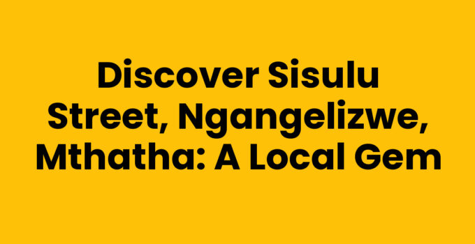 Vibrant view of Sisulu Street, Ngangelizwe, Mthatha showcasing local culture.