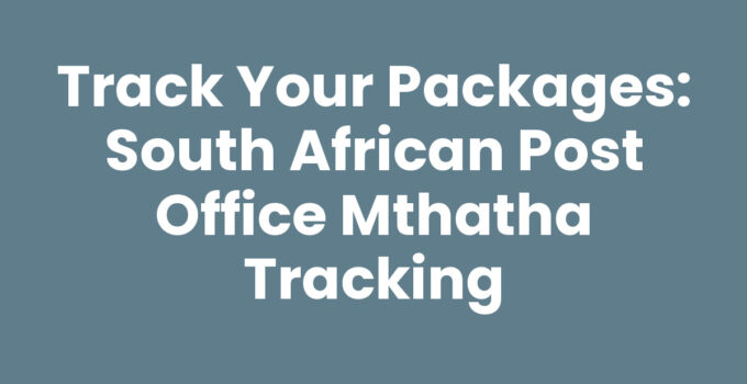 South African Post Office Mthatha Tracking service interface