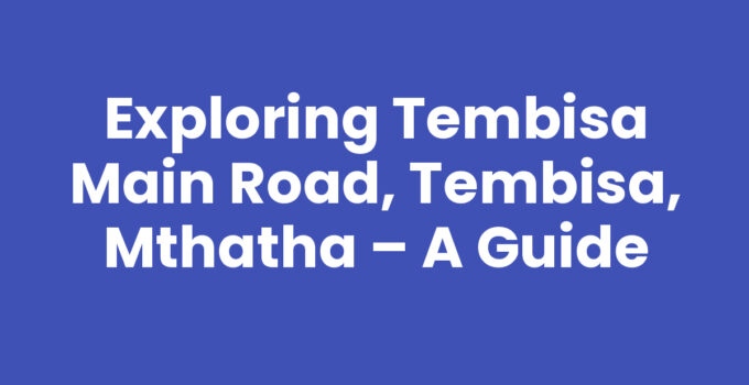 Tembisa Main Road, Tembisa, Mthatha with local shops and attractions