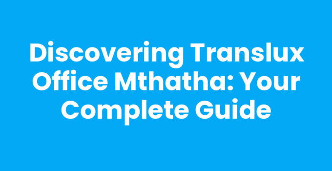 Translux Office Mthatha ticket booking and travel information