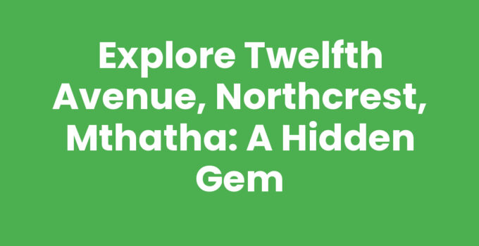 Twelfth Avenue, Northcrest, Mthatha - A peaceful neighborhood view