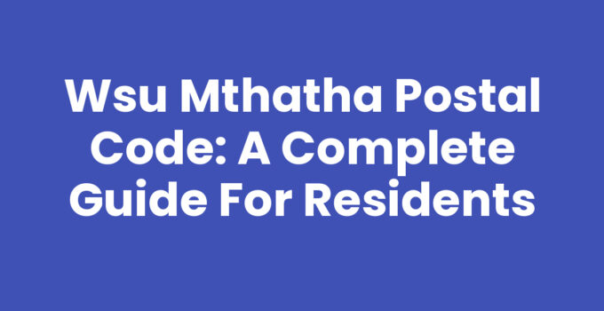 Wsu Mthatha Postal Code 5100 location map