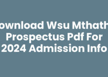 Get Latest WSU Mthatha Prospectus Pdf For Admission