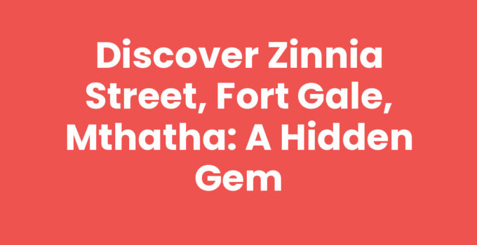 Zinnia Street, Fort Gale, Mthatha showcasing local markets and shops