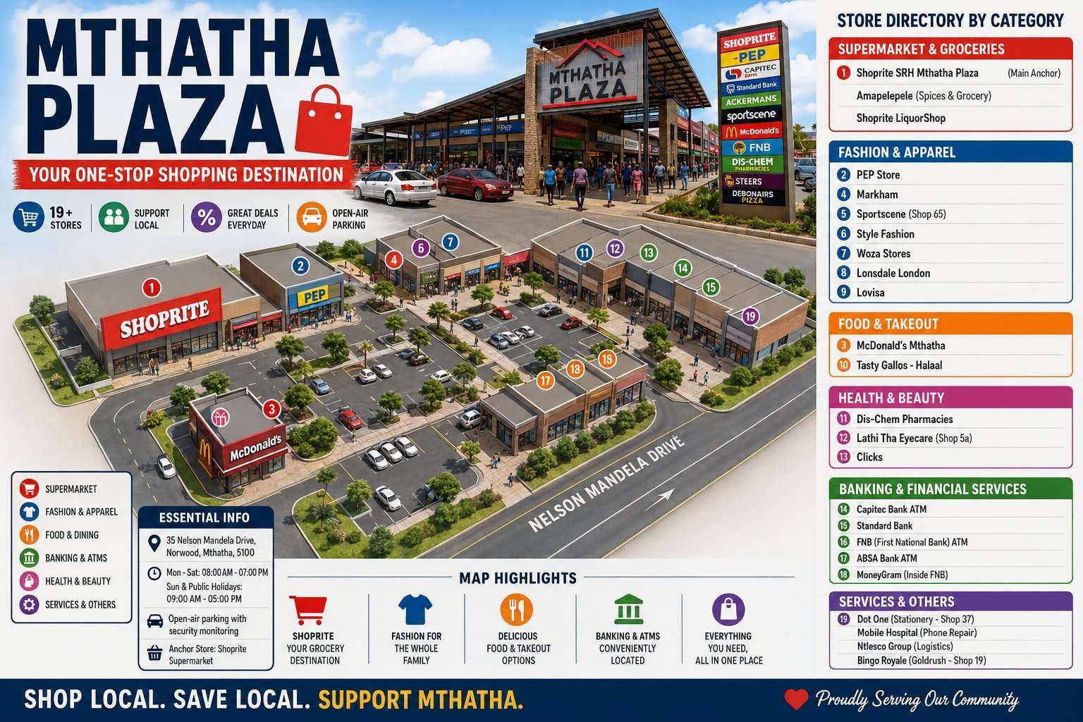 List of Stores in Mthatha Plaza